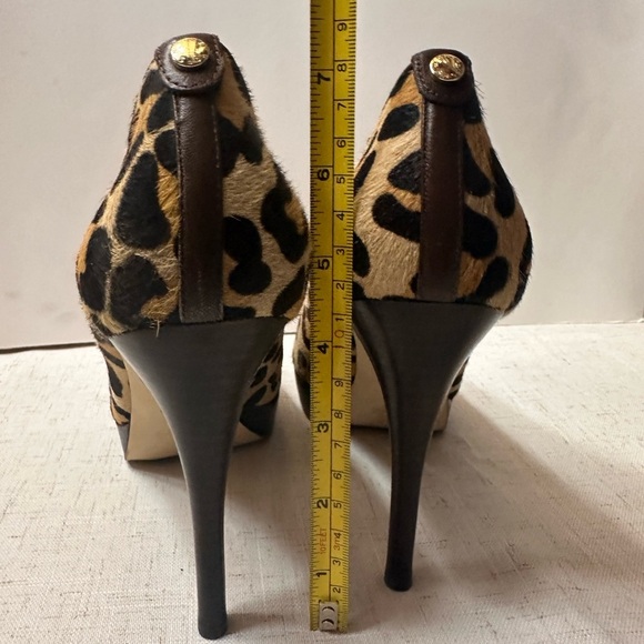 Michael Kors Animal Print Peep Toe Heels - Picture 6 of 12